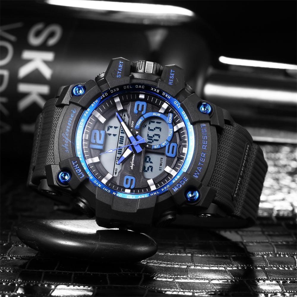 New Stylish Men's Double Core LED Luminescent Multi-Function Sport Watch For Men And Women-FunkyTradition