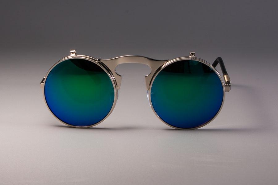 Vintage Round Flip Up Sunglasses For Men And Women-FunkyTradition