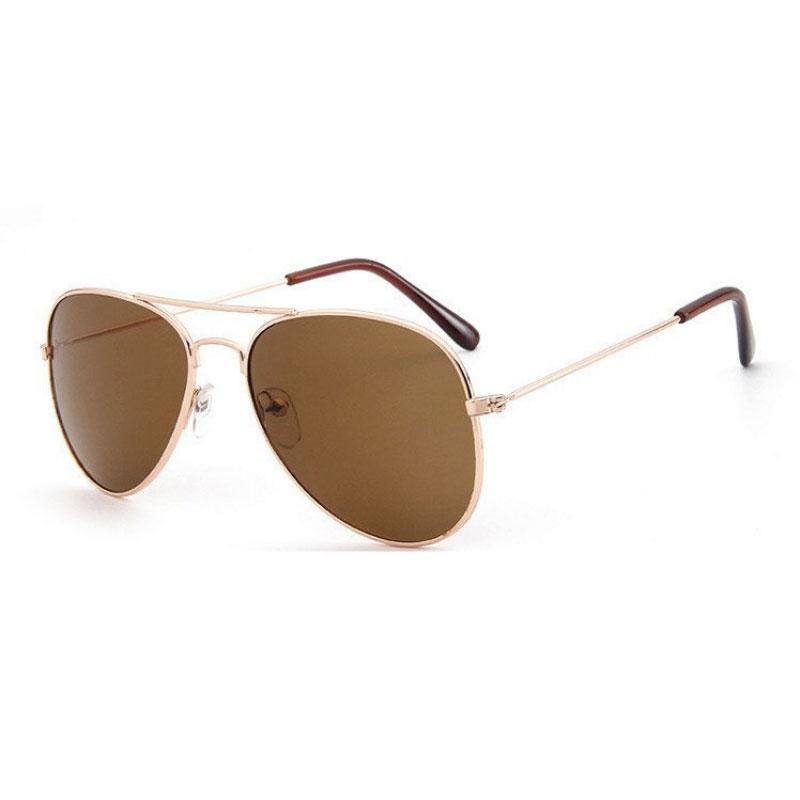 Stylish Brown and Gold Aviator Sunglasses For Men And Women-FunkyTradition