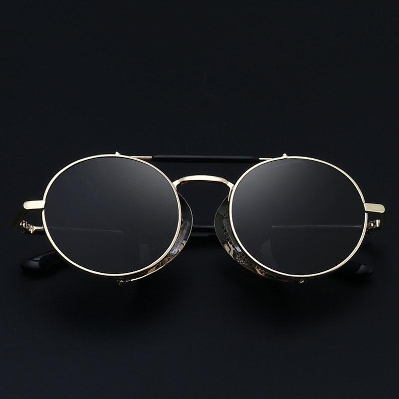 Round Steampunk Sunglasses For Men And Women-FunkyTradition