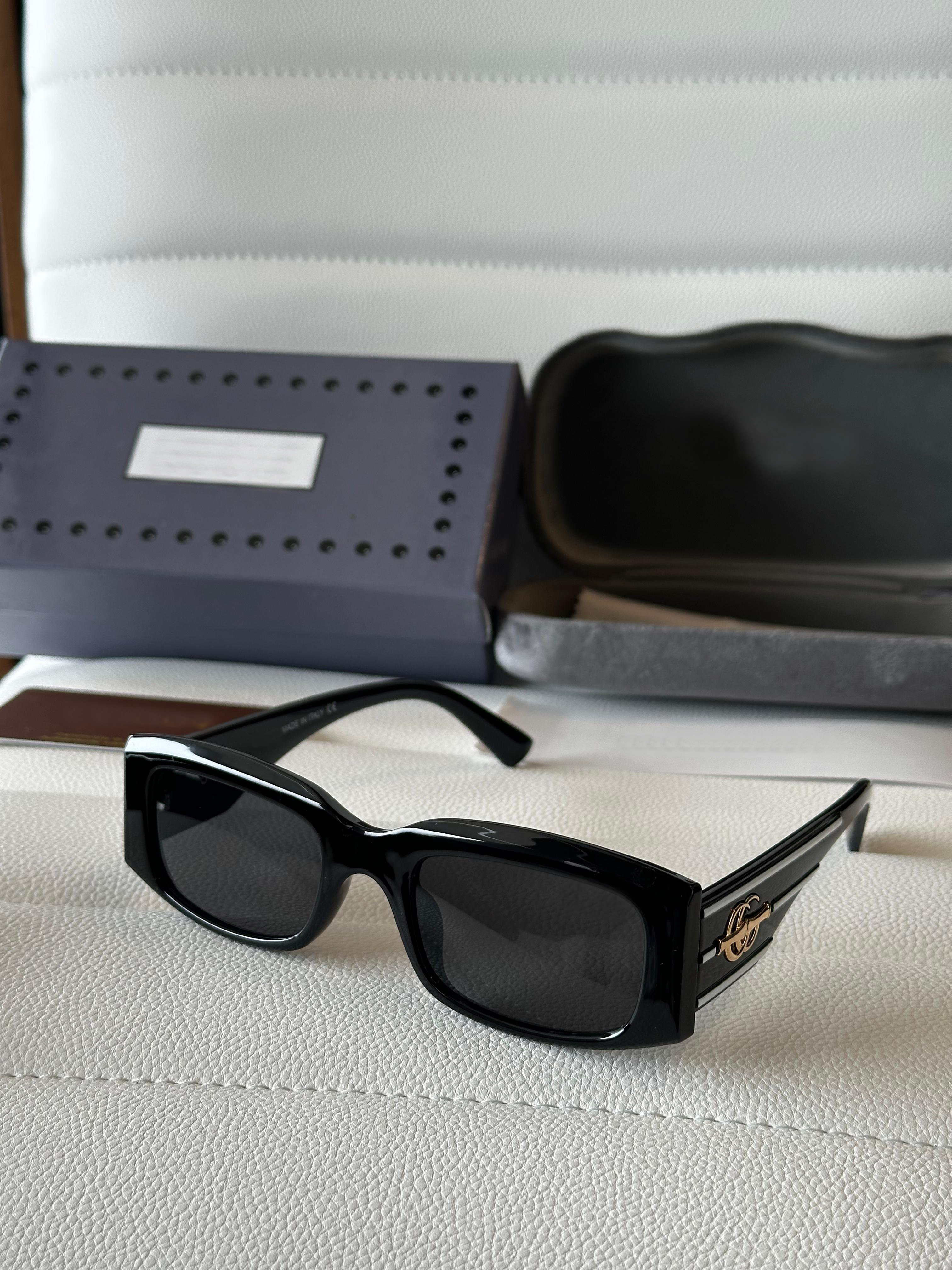 Alia Bhatt-Inspired Rectangle Black Sunglasses – Luxury Street Style