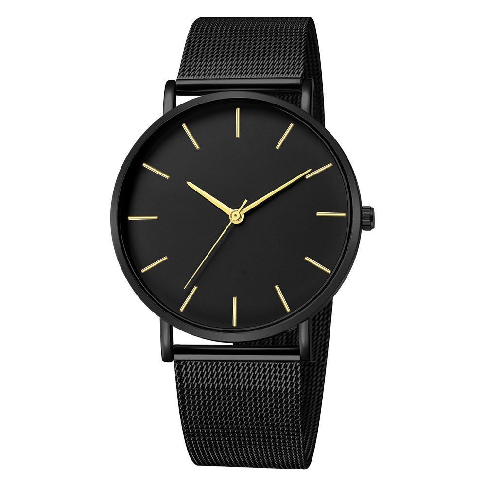 Stylish Unisex Watch Mesh Stainless Steel Bracelet Casual Wrist Watch -FunkyTradition