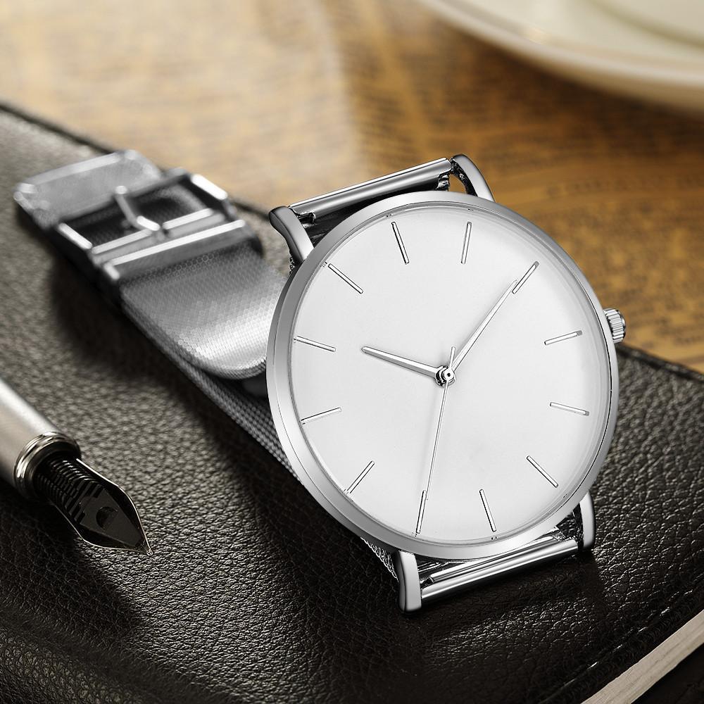 Stylish Ultra Thin Stainless Steel Mesh Belt Quartz Wrist Watch For Men And Women-FunkyTradition
