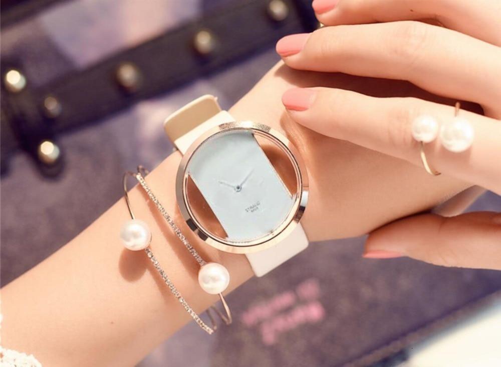 Women Branded Luxury Leather Quartz Antique Stylish Round Dial Watch-FunkyTradition
