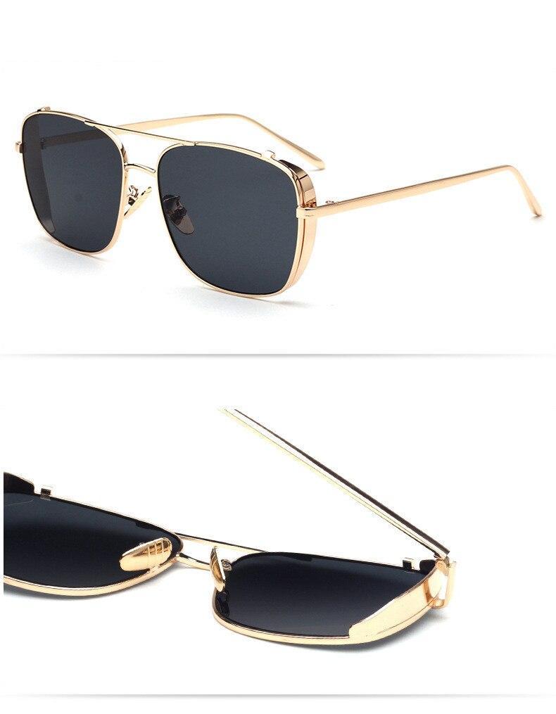 New Metal Frame Square Sunglasses For Men And Women -FunkyTradition