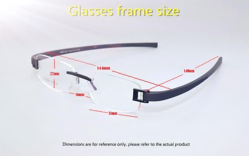 New Fashion Retro Glasses frame Frameless Metal For Men Women - FunkyTradition