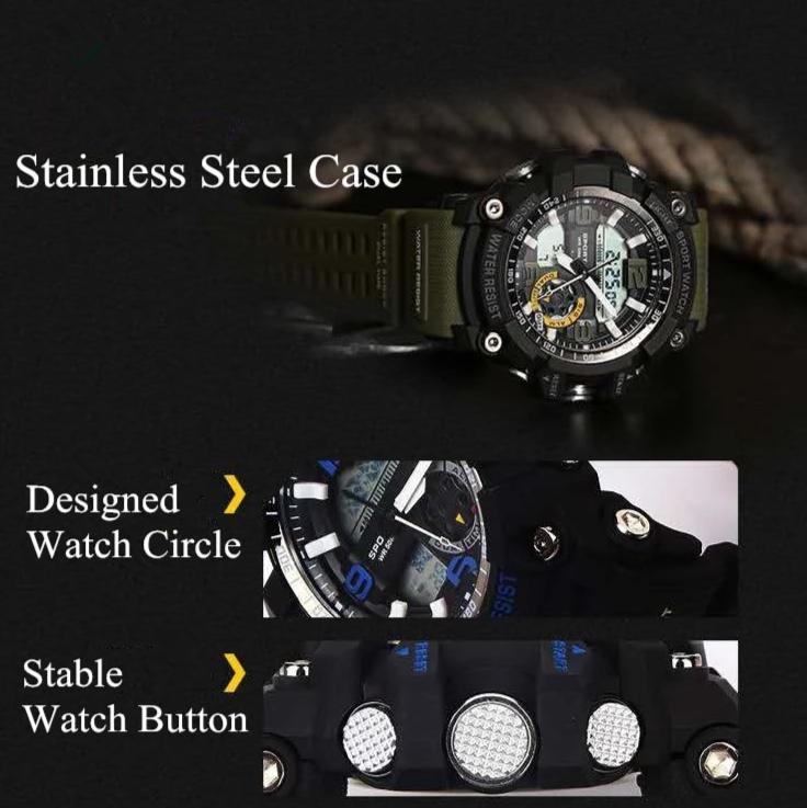 New Stylish Water Resistant Analog Plus Digital Sports Watches For Men And Women-FunkyTradition