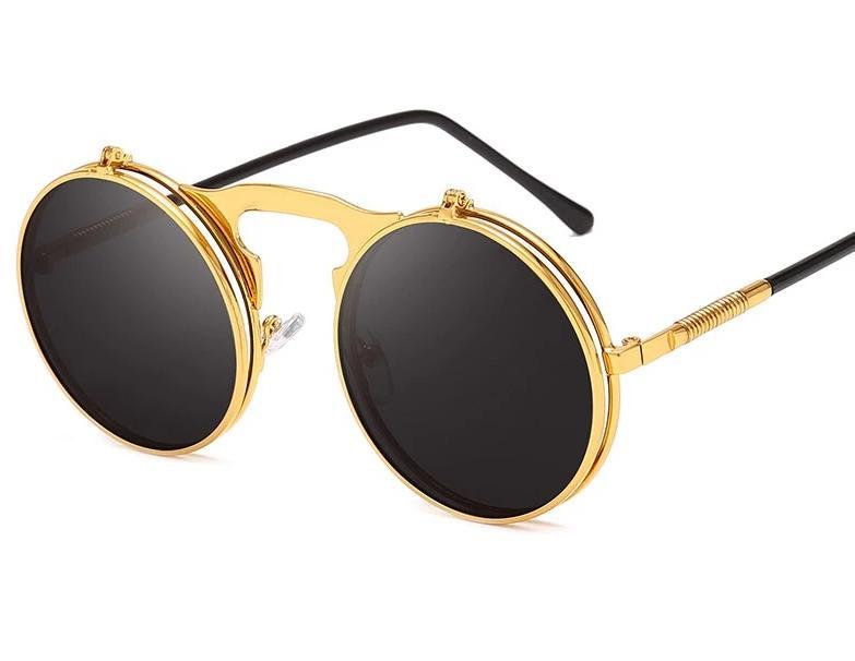Stylish Round Metal Mirror Sunglasses For Men And Women-FunkyTradition