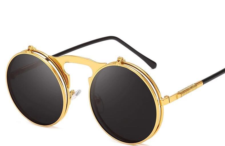 Round Metal Mirror Sunglasses For Men And Women-FunkyTradition