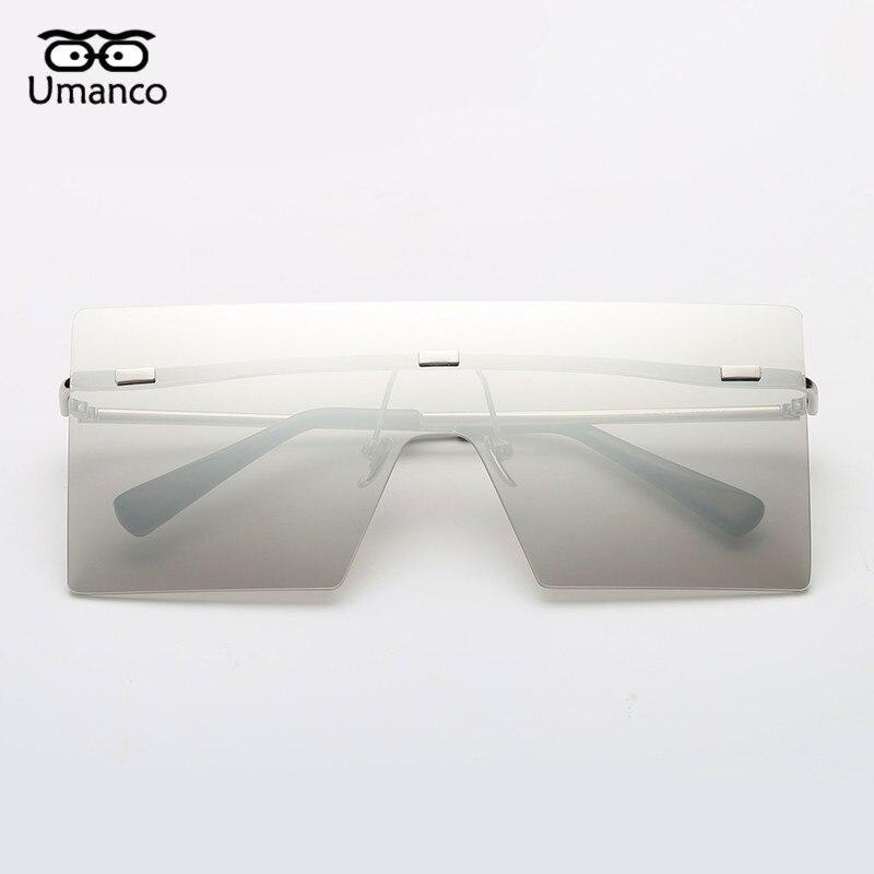 New Oversize Rimless Square Sunglasses For Women Men -FunkyTradition