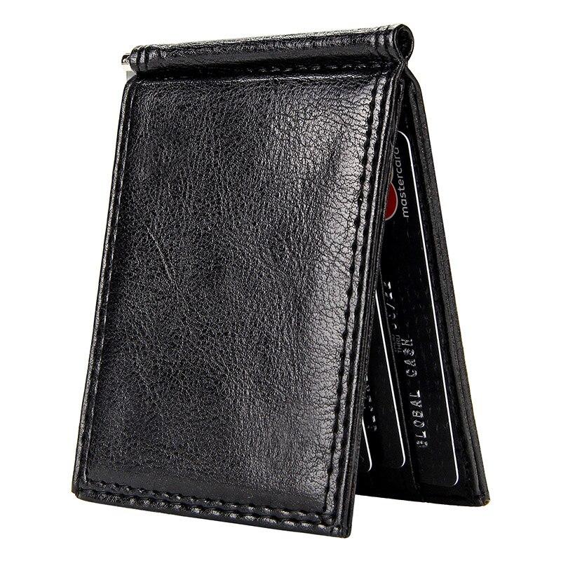 Vintage Slim Money Clip Bifold Short Wallets for Men-FunkyTradition