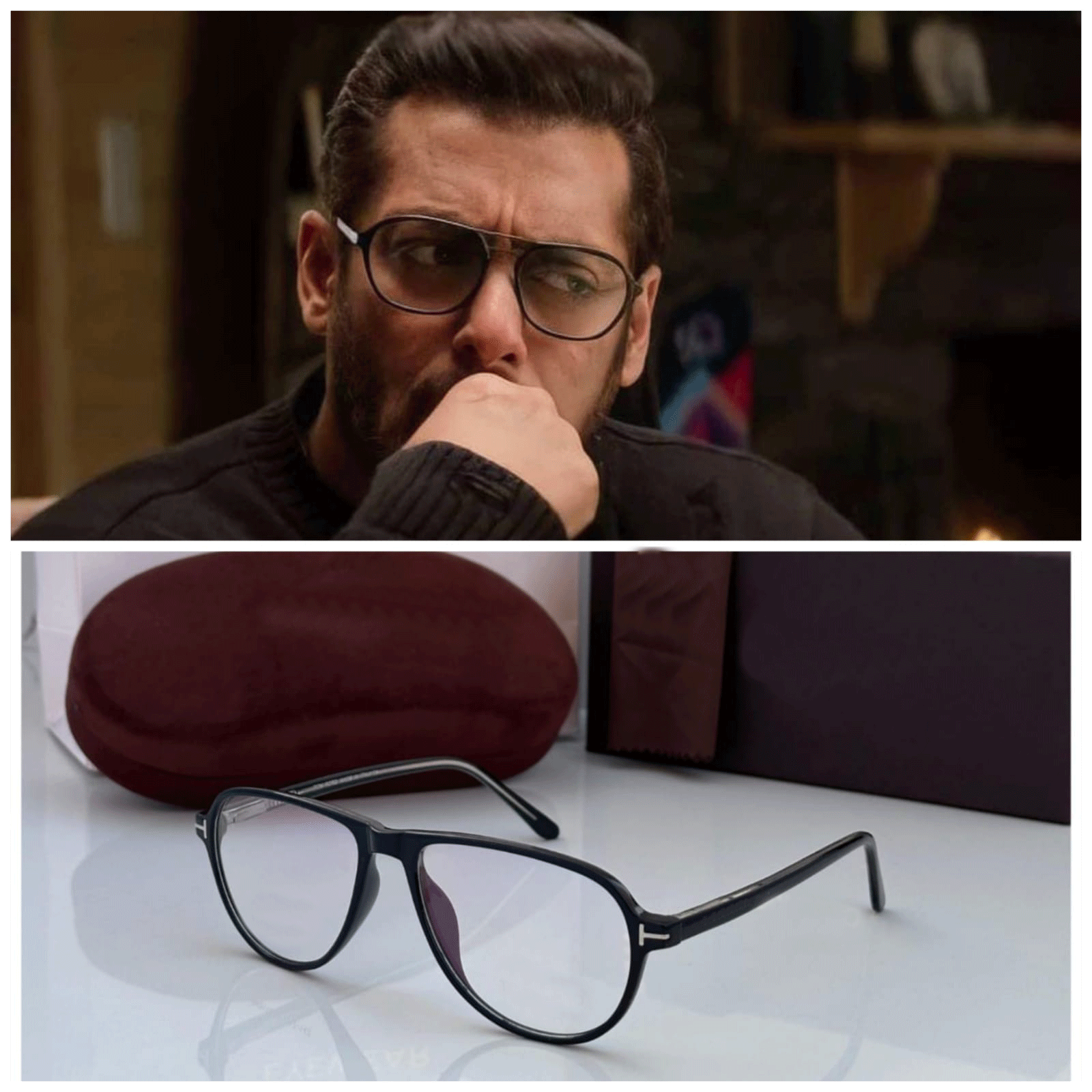 Stylish Black Aviator Eyeglasses As Seen on Salman Khan