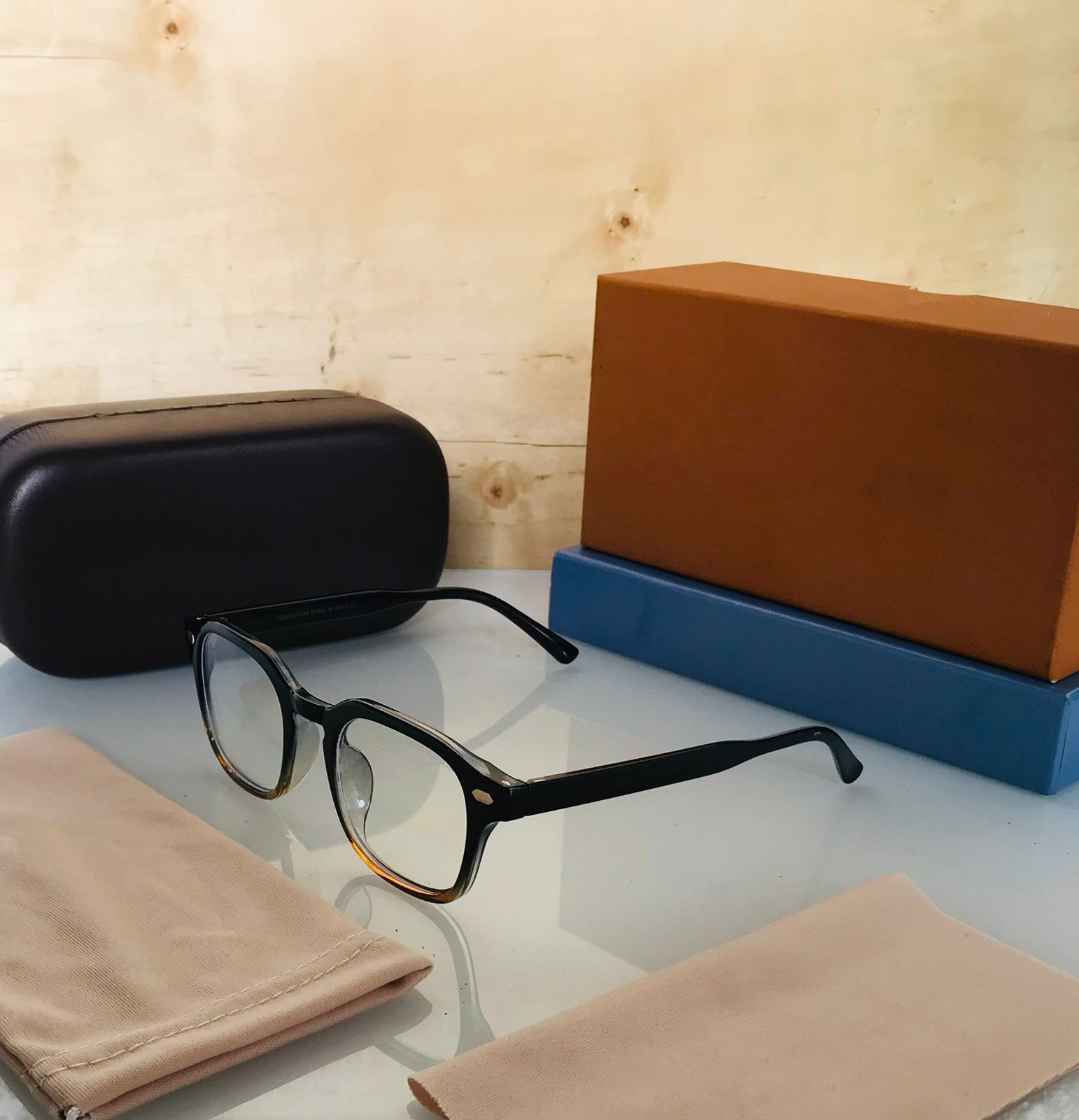 David Beckham Inspired Black Square Eyeglasses – Premium Fashion Optical Frame