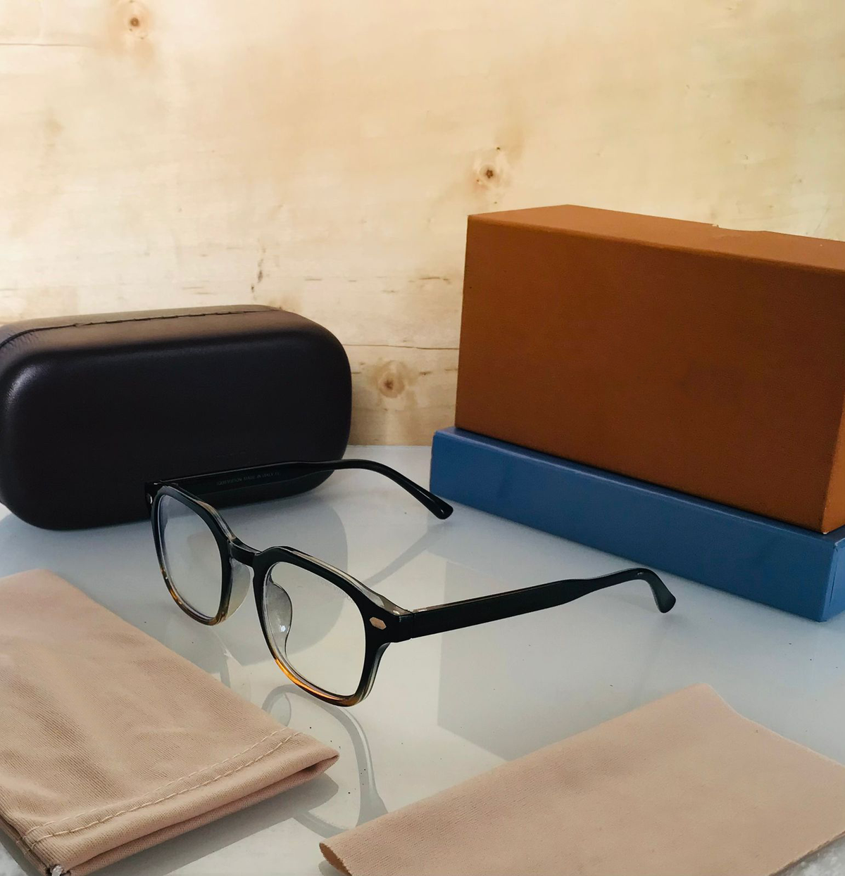 David Beckham Inspired Black Square Eyeglasses – Premium Fashion Optical Frame