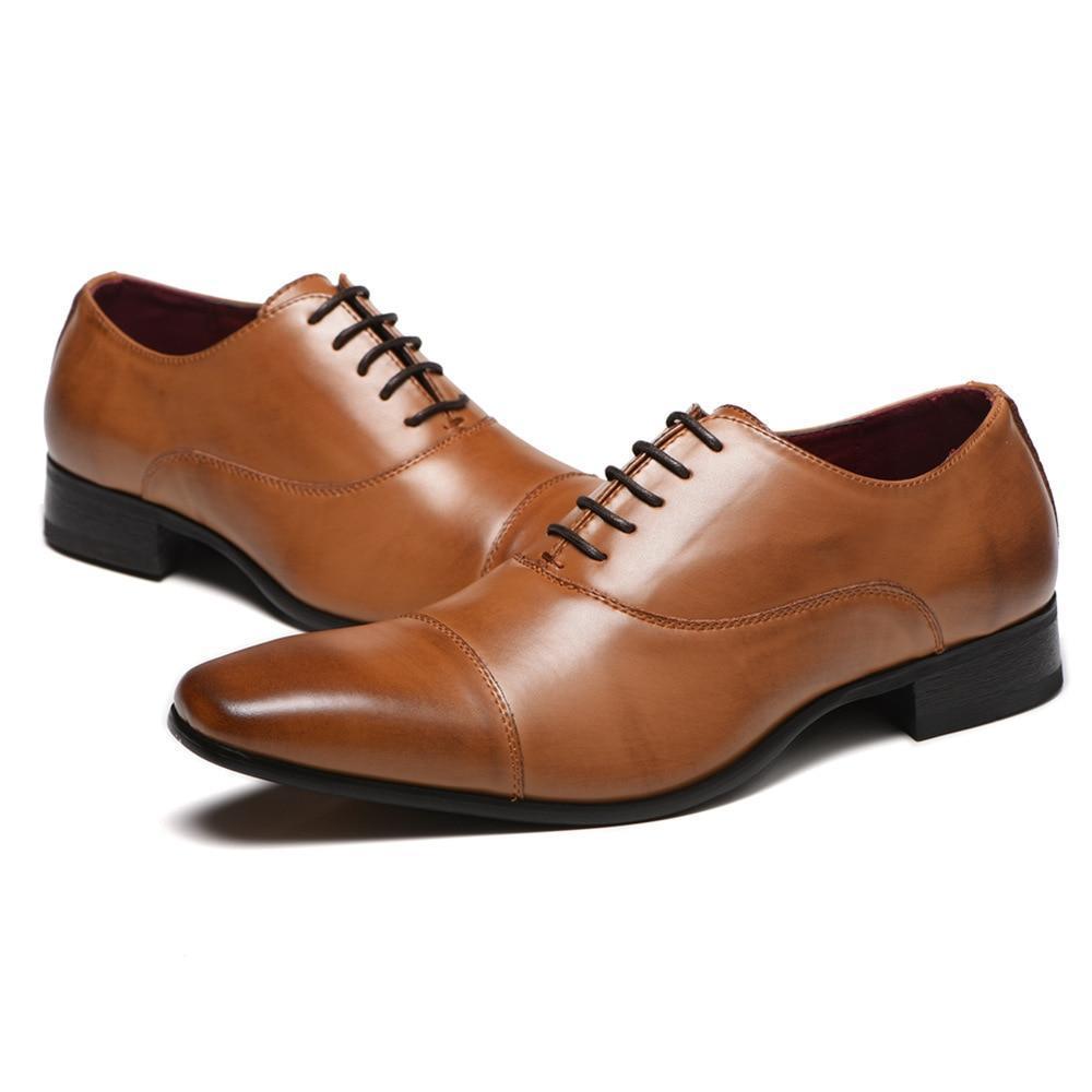 High Quality  Fashion Leather Shoes For Wedding Party Business Wear -FunkyTradition