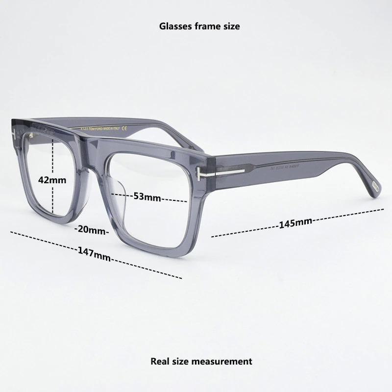2025 Retro Optical Big Square Transparent Spectacle Frame For Men And Women-FunkyTradition
