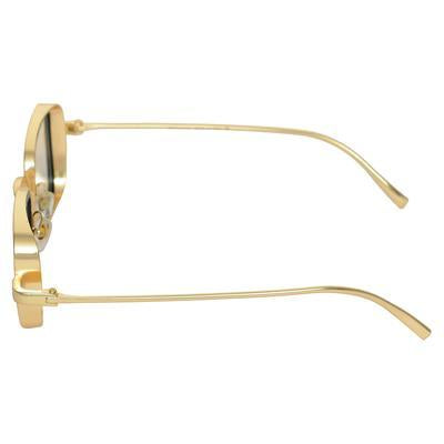 Transparent And Gold Retro Square Sunglasses For Men And Women-FunkyTradition