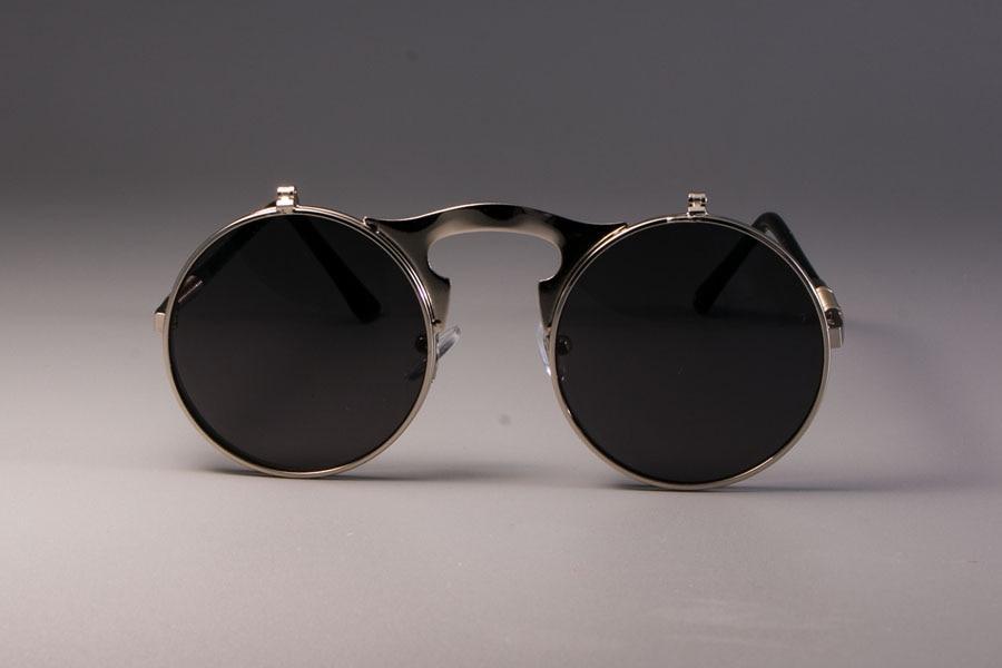 Vintage Round Flip Up Sunglasses For Men And Women-FunkyTradition