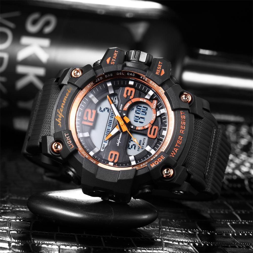 New Stylish Men's Double Core LED Luminescent Multi-Function Sport Watch For Men And Women-FunkyTradition