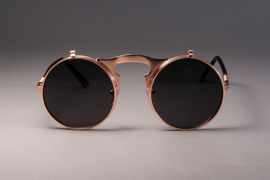 Vintage Round Flip Up Sunglasses For Men And Women-FunkyTradition