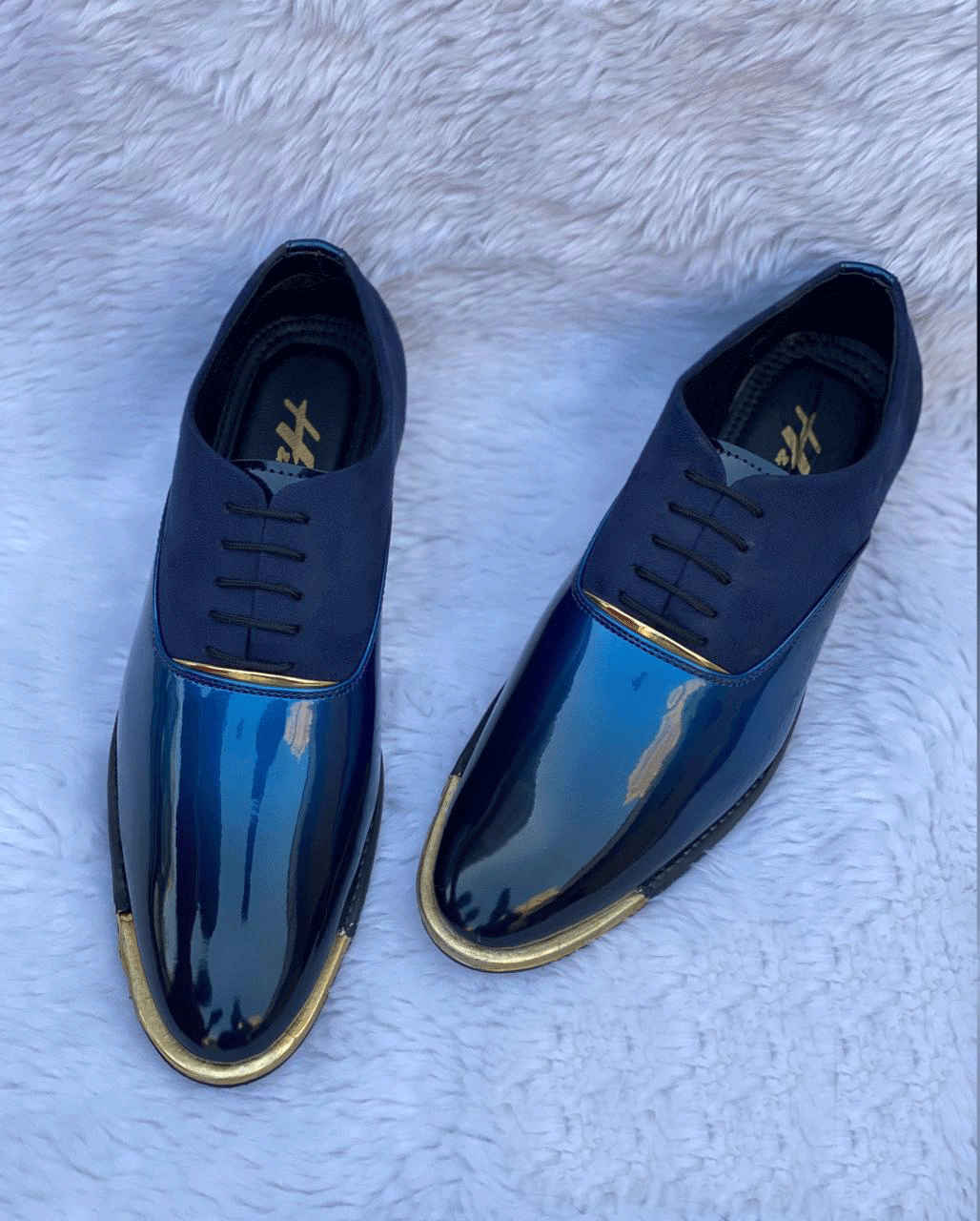 Mens Shiny Wear Premium Design High Quality Faux Leather Oxford Formal Shoes - FunkyTradition