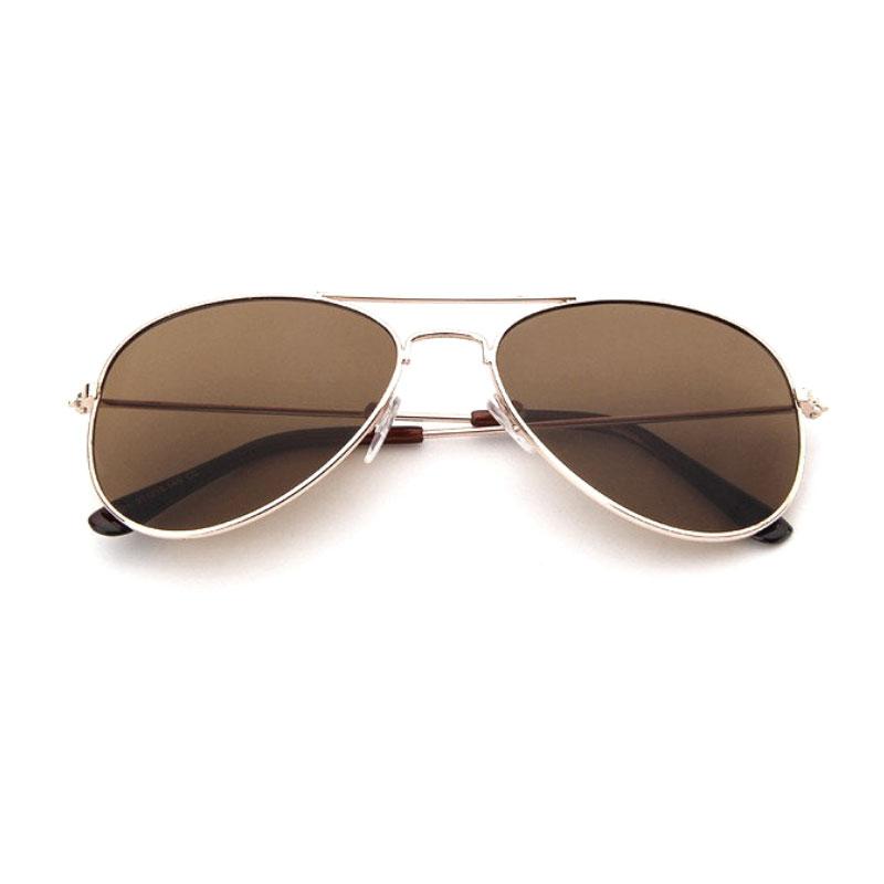 Stylish Brown and Gold Aviator Sunglasses For Men And Women-FunkyTradition