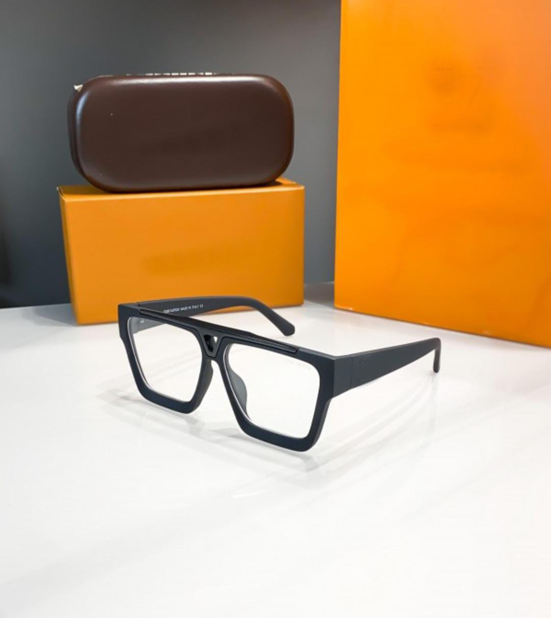Oversized Matte Black Designer Eyewear Frames (Unisex)