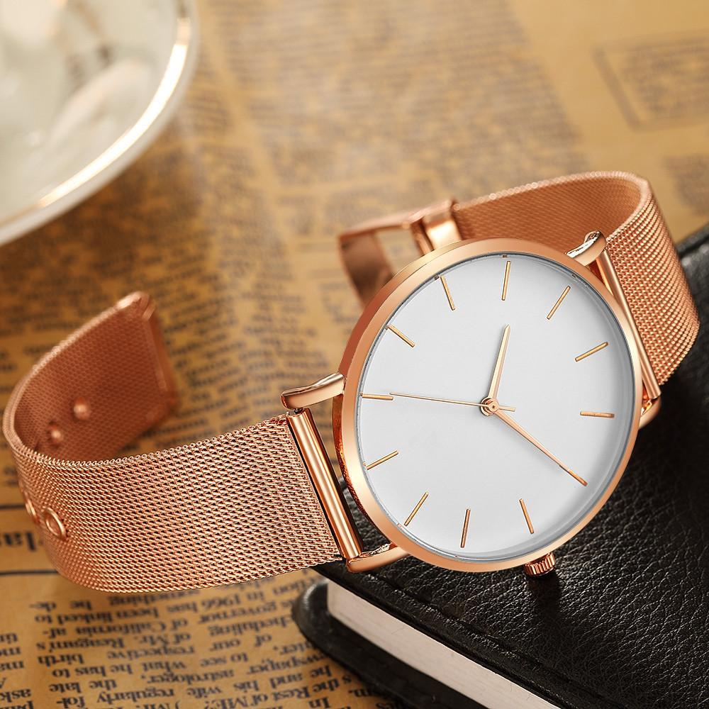 Stylish Ultra Thin Stainless Steel Mesh Belt Quartz Wrist Watch For Men And Women-FunkyTradition