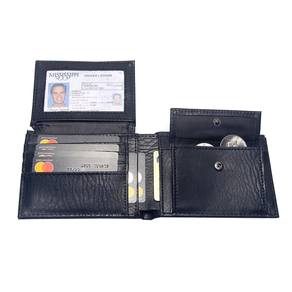 Luxury Solid Slim Leather Wallet For Men-FunkyTradition