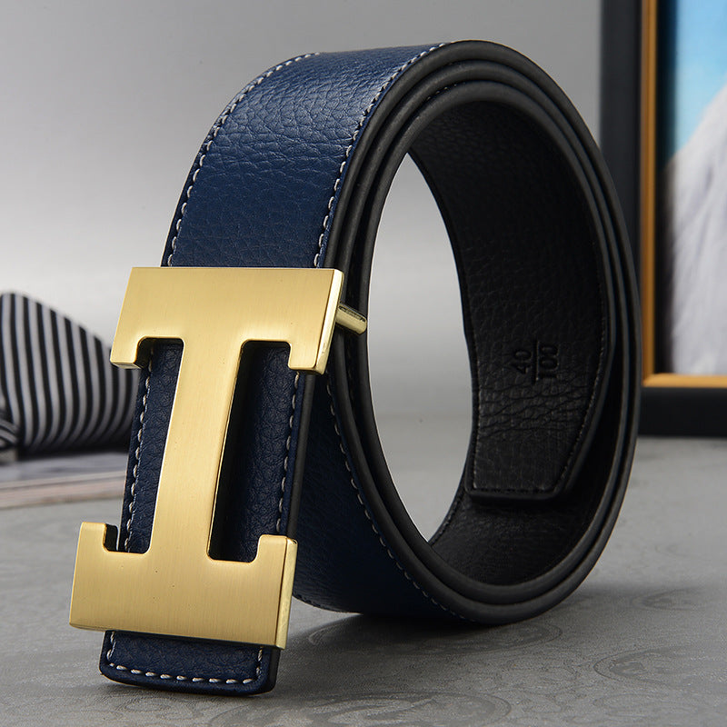 Premium Quality H Buckle Genuine Leather Belt For Men in Color Variant- Funky Tradition