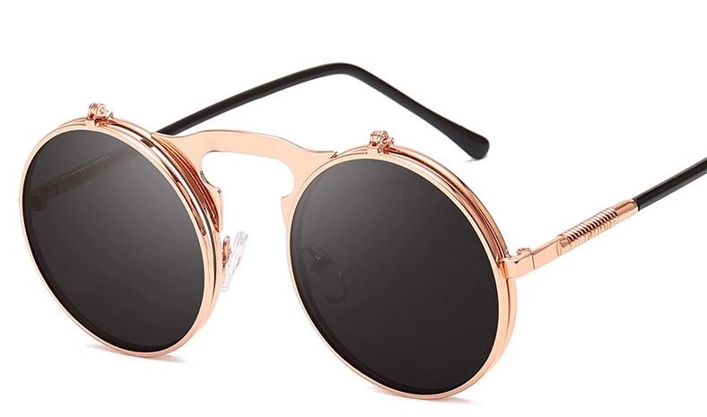 Round Metal Mirror Sunglasses For Men And Women-FunkyTradition