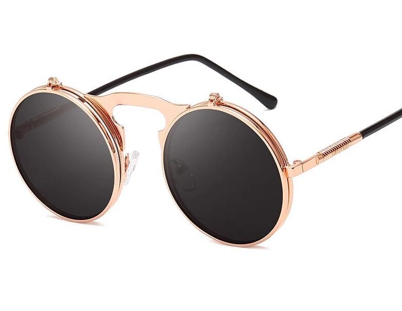 Stylish Round Metal Mirror Sunglasses For Men And Women-FunkyTradition