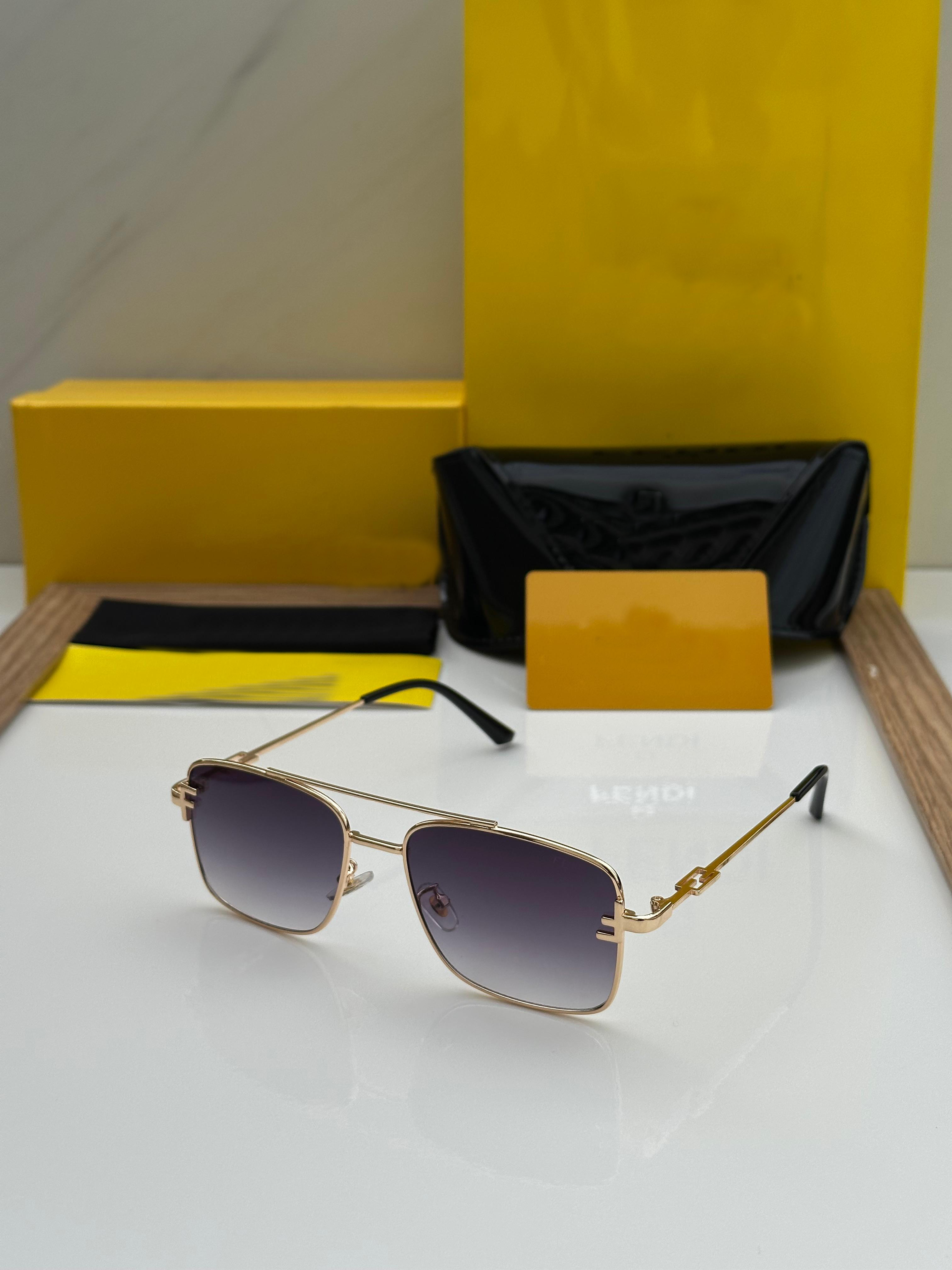 Luxury Square Frame Sunglasses for Men & Women – UV400 Protection | Blue, Black & Pink Lenses