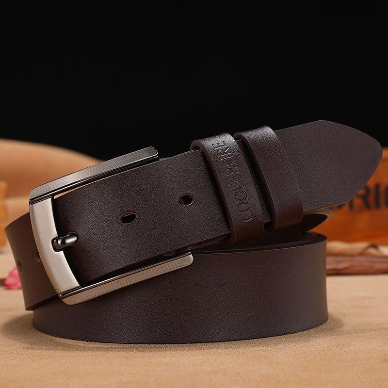Trendy Sqaure Genuine Leather Needle Buckle Belt For Men-FunkyTradition