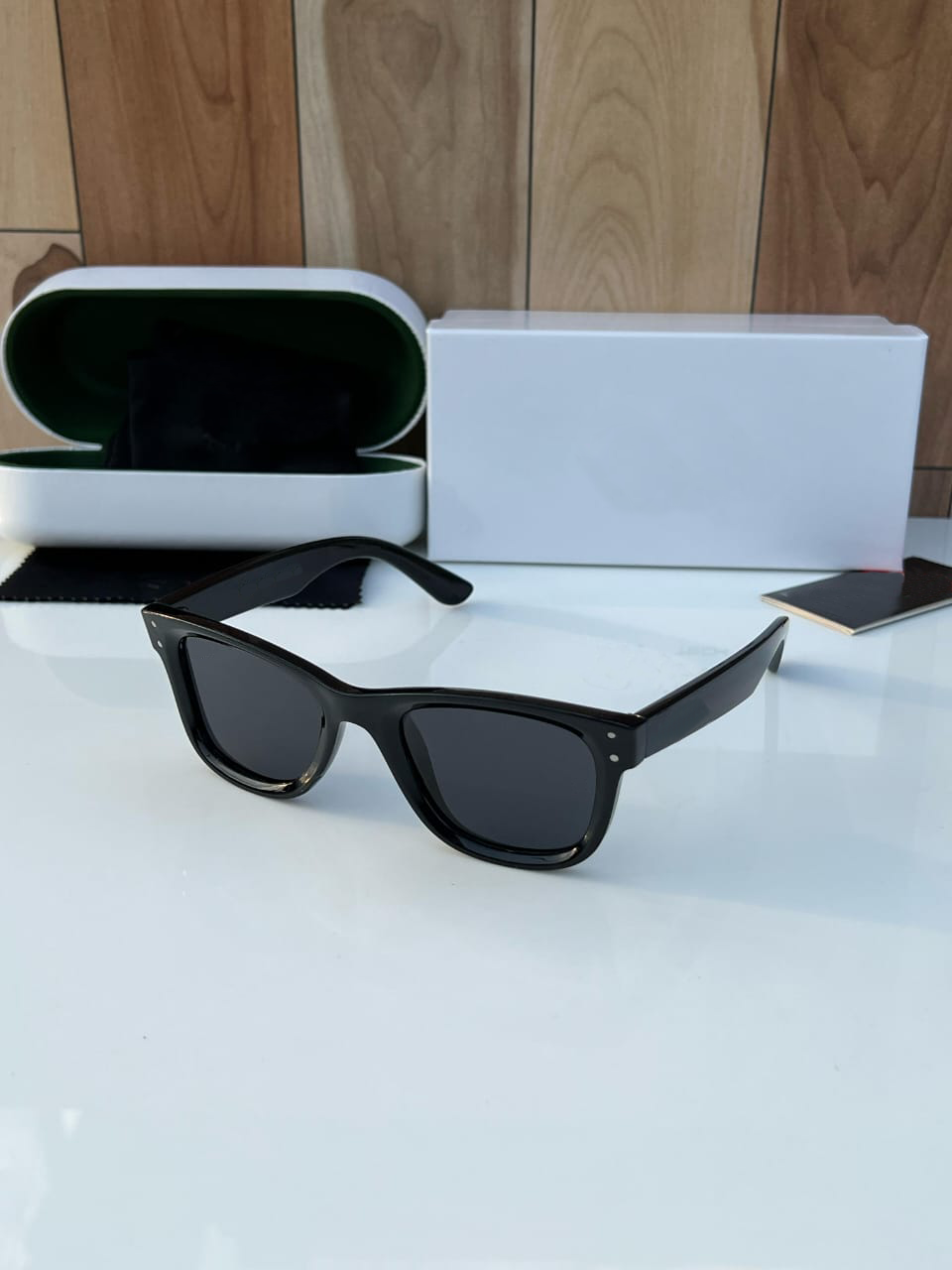 Shahid Kapoor Inspired Black Wayfarer Sunglasses – Classic Matte Finish | UV400 Protection | Unisex Fashion Eyewear