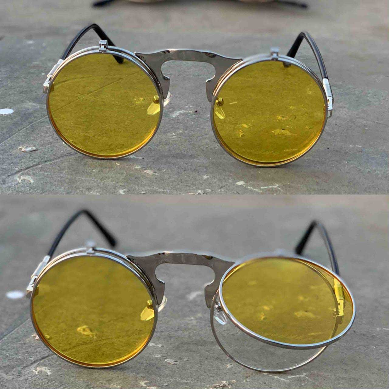 Stylish Round Metal Mirror Sunglasses For Men And Women-FunkyTradition