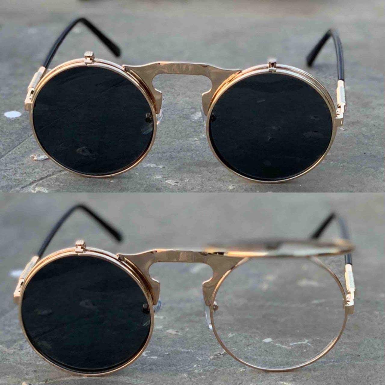 Stylish Round Metal Mirror Sunglasses For Men And Women-FunkyTradition
