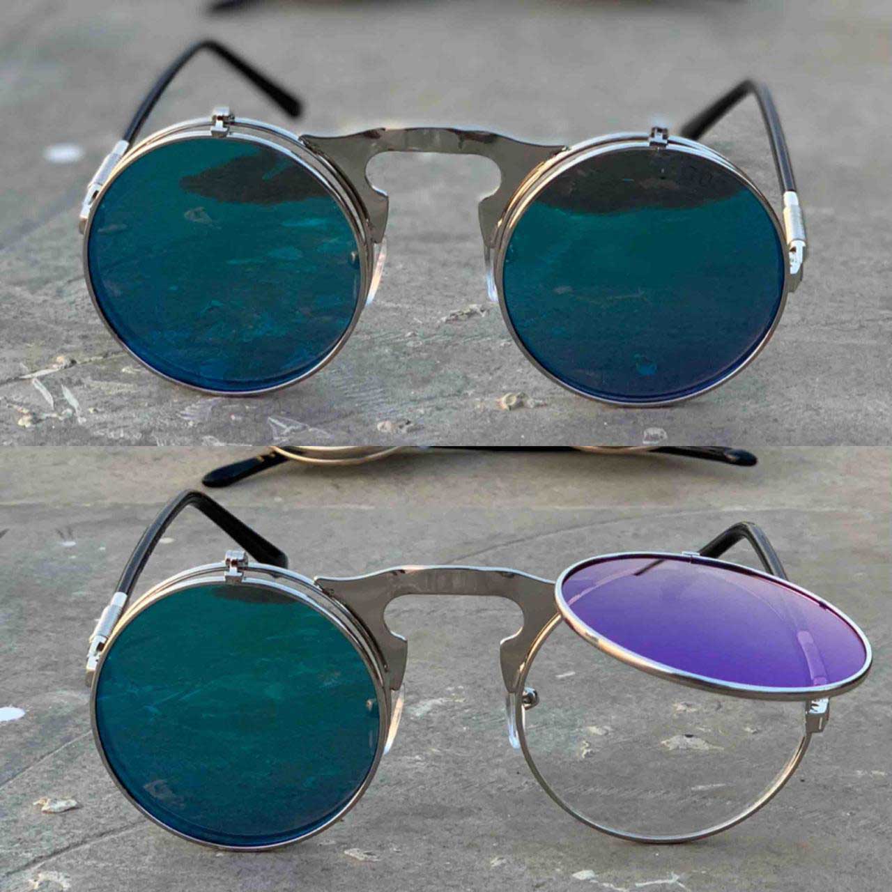 New Vintage Retro Flip Up Sunglasses For Men And Women -FunkyTradition