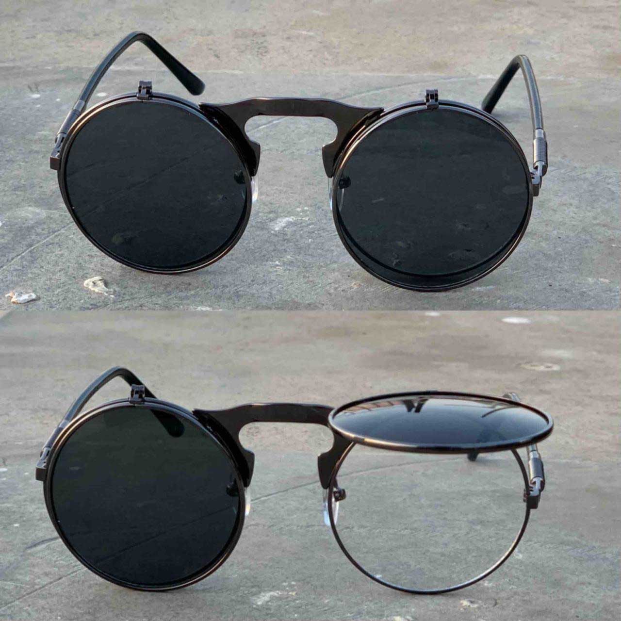 New Vintage Retro Flip Up Sunglasses For Men And Women -FunkyTradition