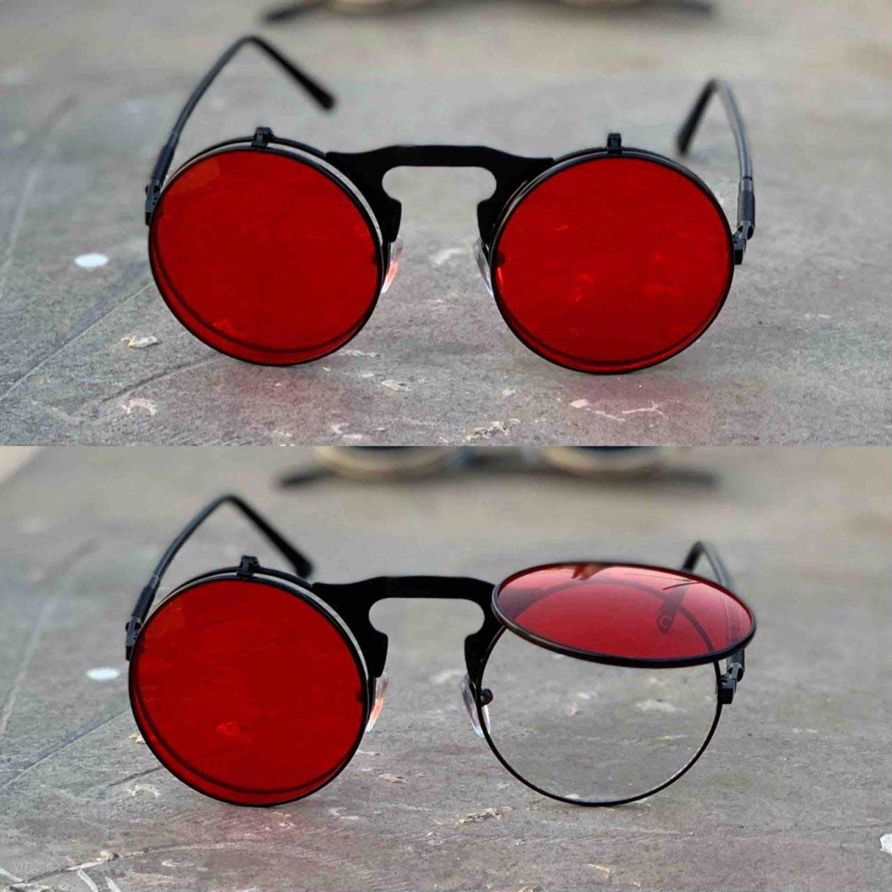 Stylish Round Metal Mirror Sunglasses For Men And Women-FunkyTradition