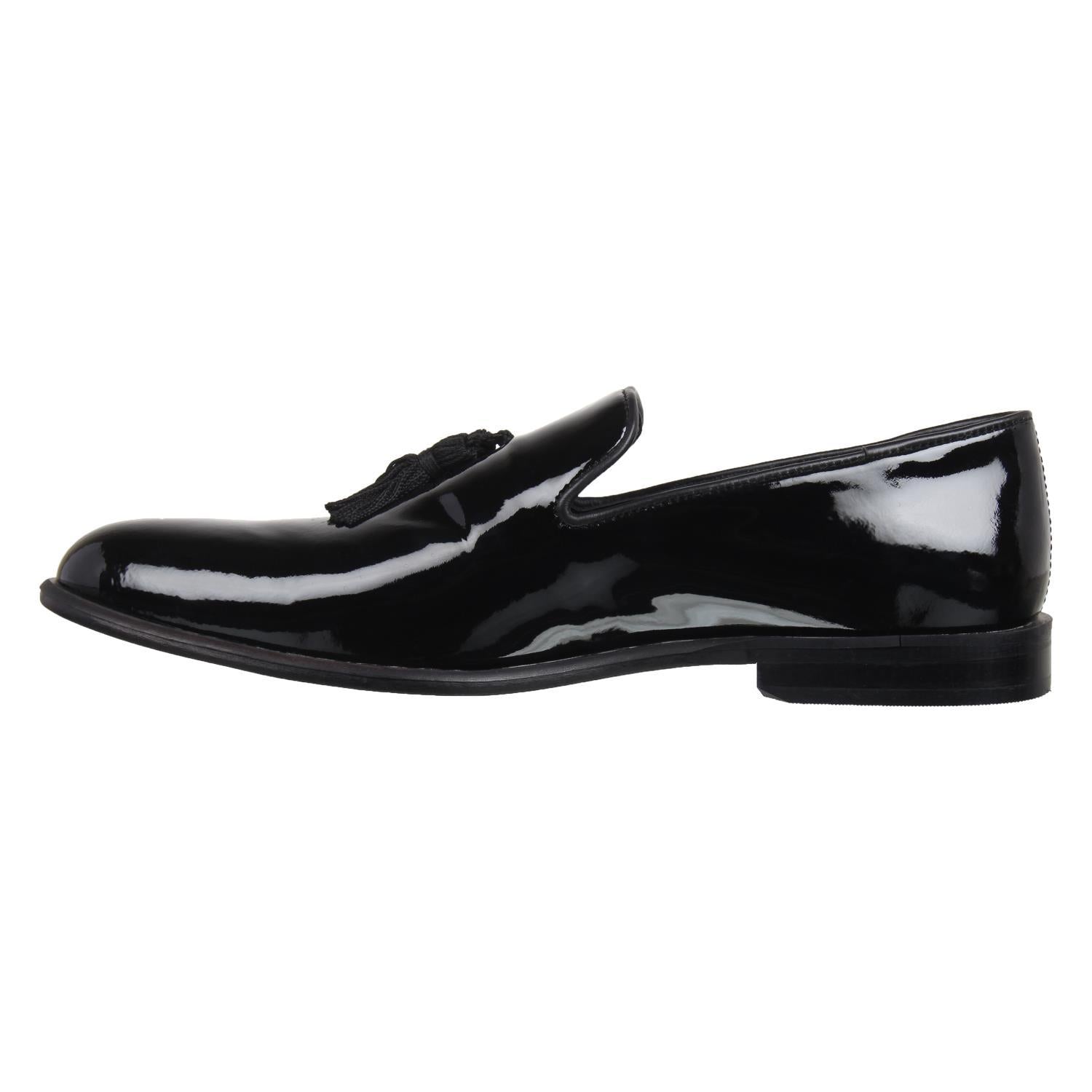 Patent Slipons With Tassles For Men-FunkyTradition