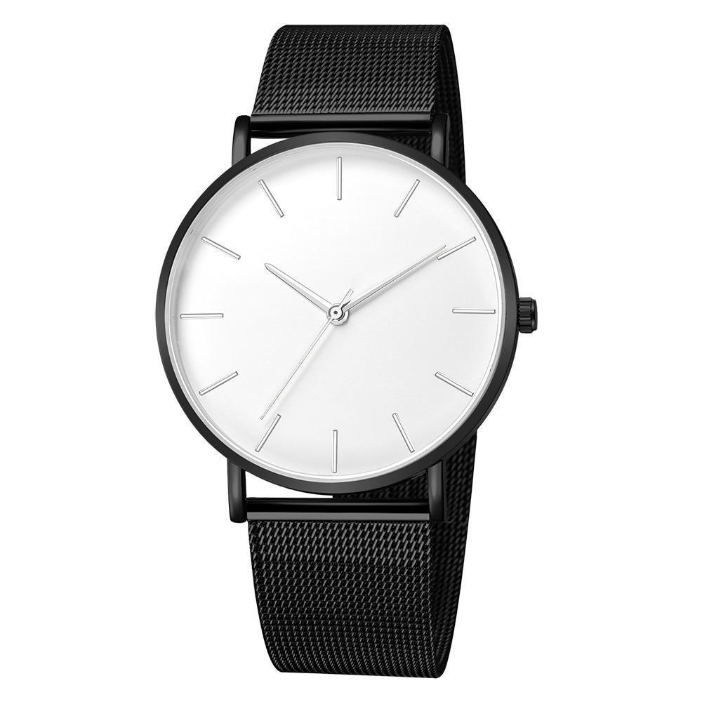 Stylish Unisex Watch Mesh Stainless Steel Bracelet Casual Wrist Watch -FunkyTradition