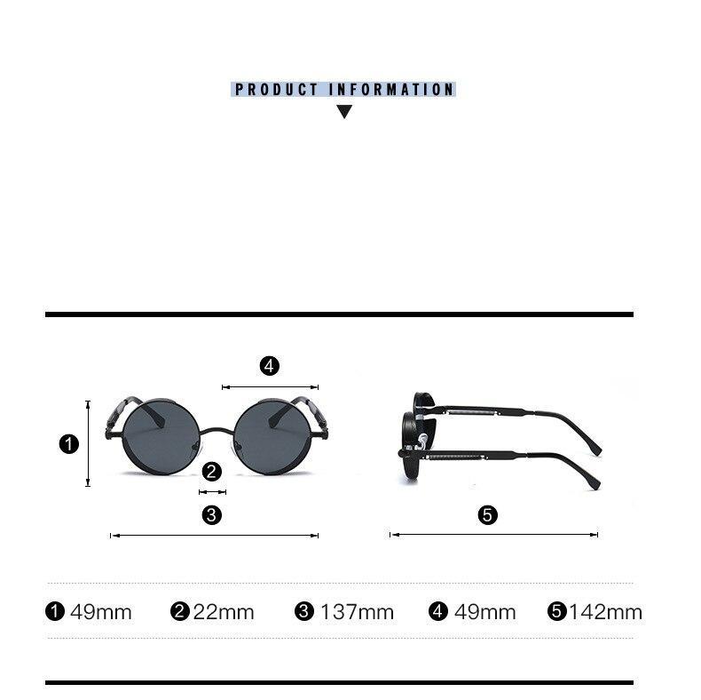 Round Steampunk Vintage Metal Frame For Men And Women - FunkyTradition