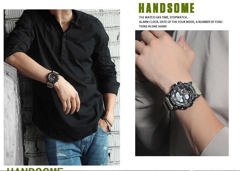 New Stylish Water Resistant Analog Plus Digital Sports Watches For Men And Women-FunkyTradition