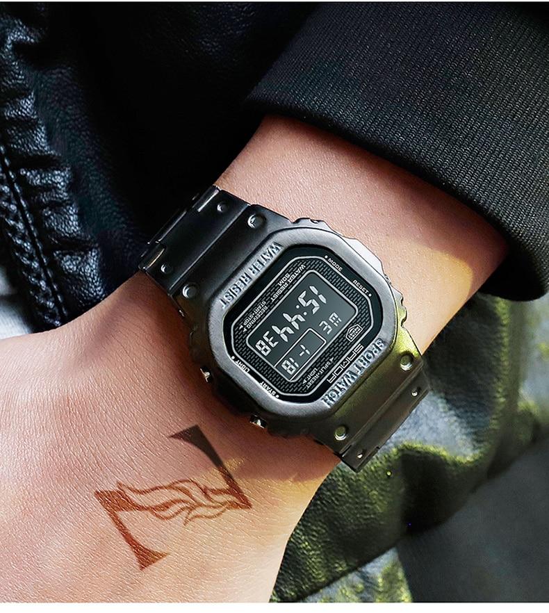 Luxury Edition Metal Square Sports Watch For Men And Women-FunkyTradition