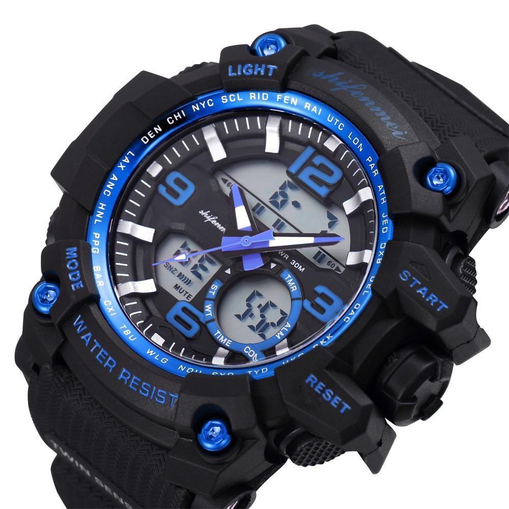 New Stylish Men's Double Core LED Luminescent Multi-Function Sport Watch For Men And Women-FunkyTradition