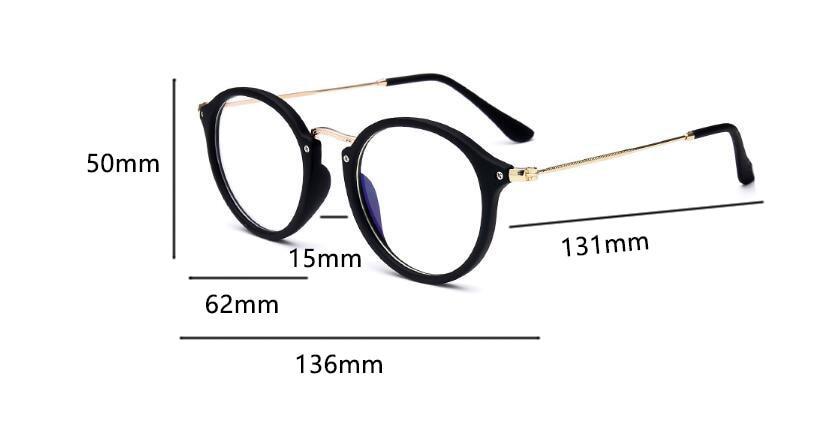 Round Transparent Computer Glasses Eyeglass Frame for Men Women - FunkyTradition
