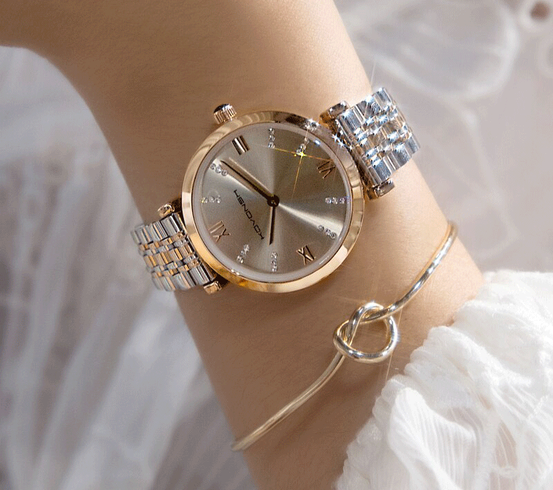KOVONSH Fashion Luxury Stainless Steel Women Watch-FunkyTradition