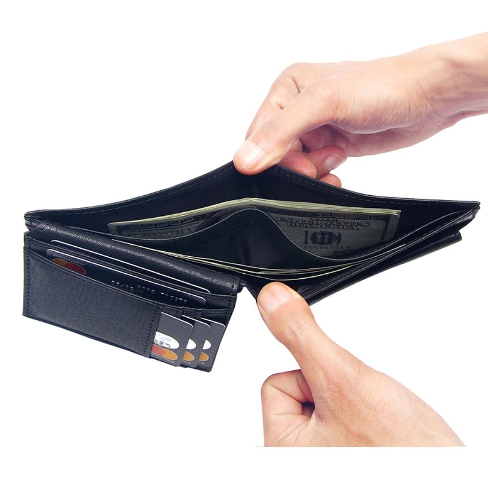 Luxury Solid Slim Leather Wallet For Men-FunkyTradition