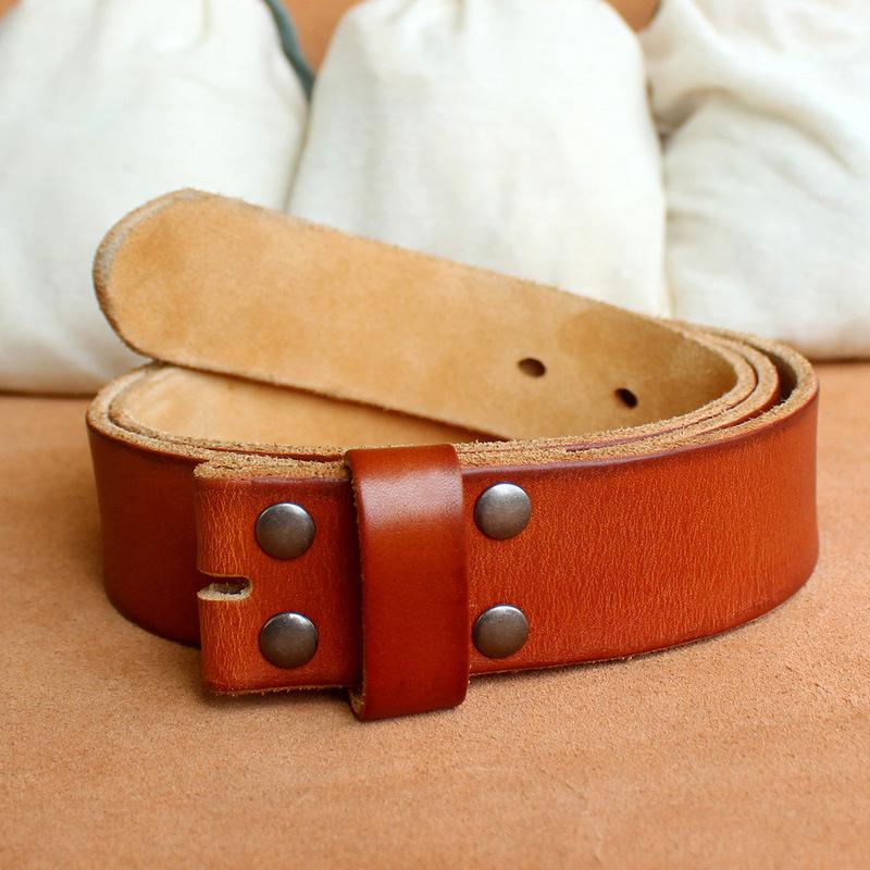 Stylish Genuine Leather Needle Buckle Belt For Men-FunkyTradition
